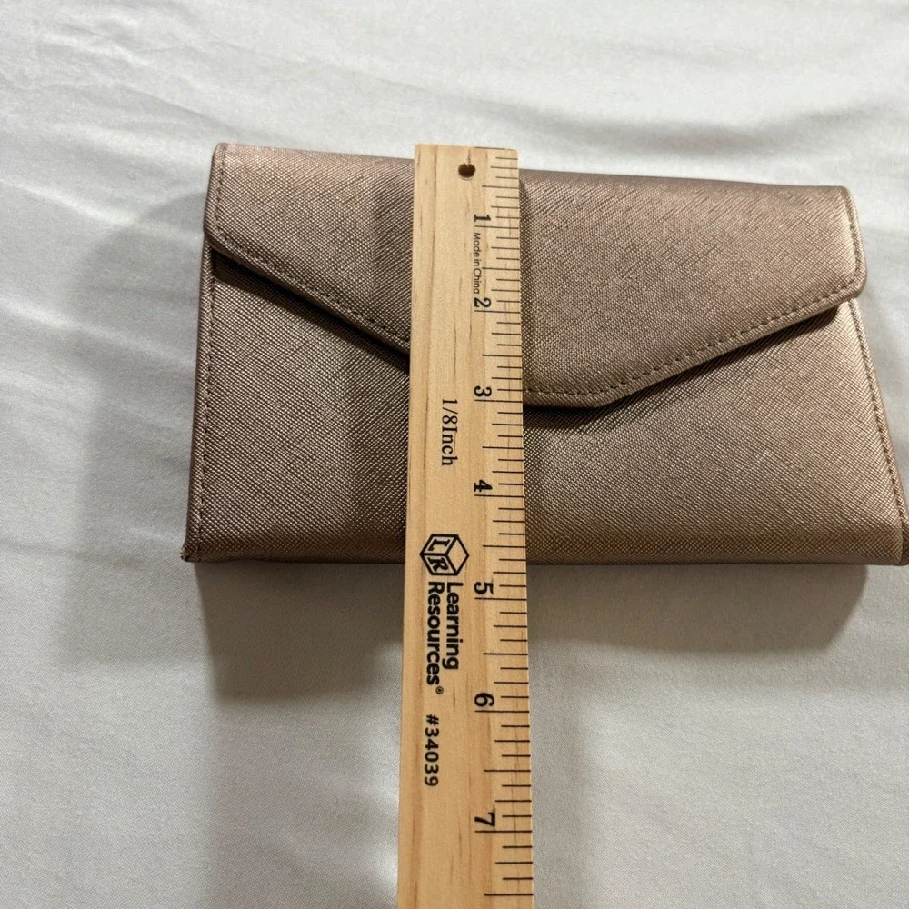 Zoppen Travel Wallet Organizer Womens Rose Gold RFID Blocking Passport Clutch